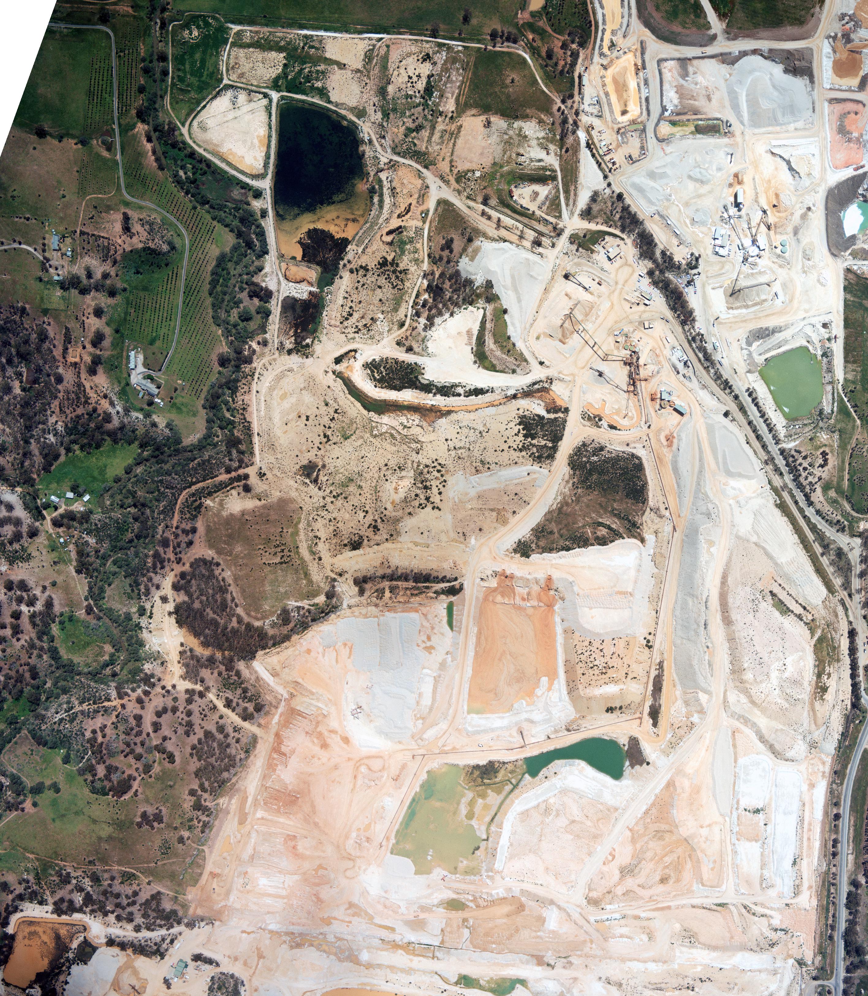 Aerial view of Bacchus Marsh quarry site