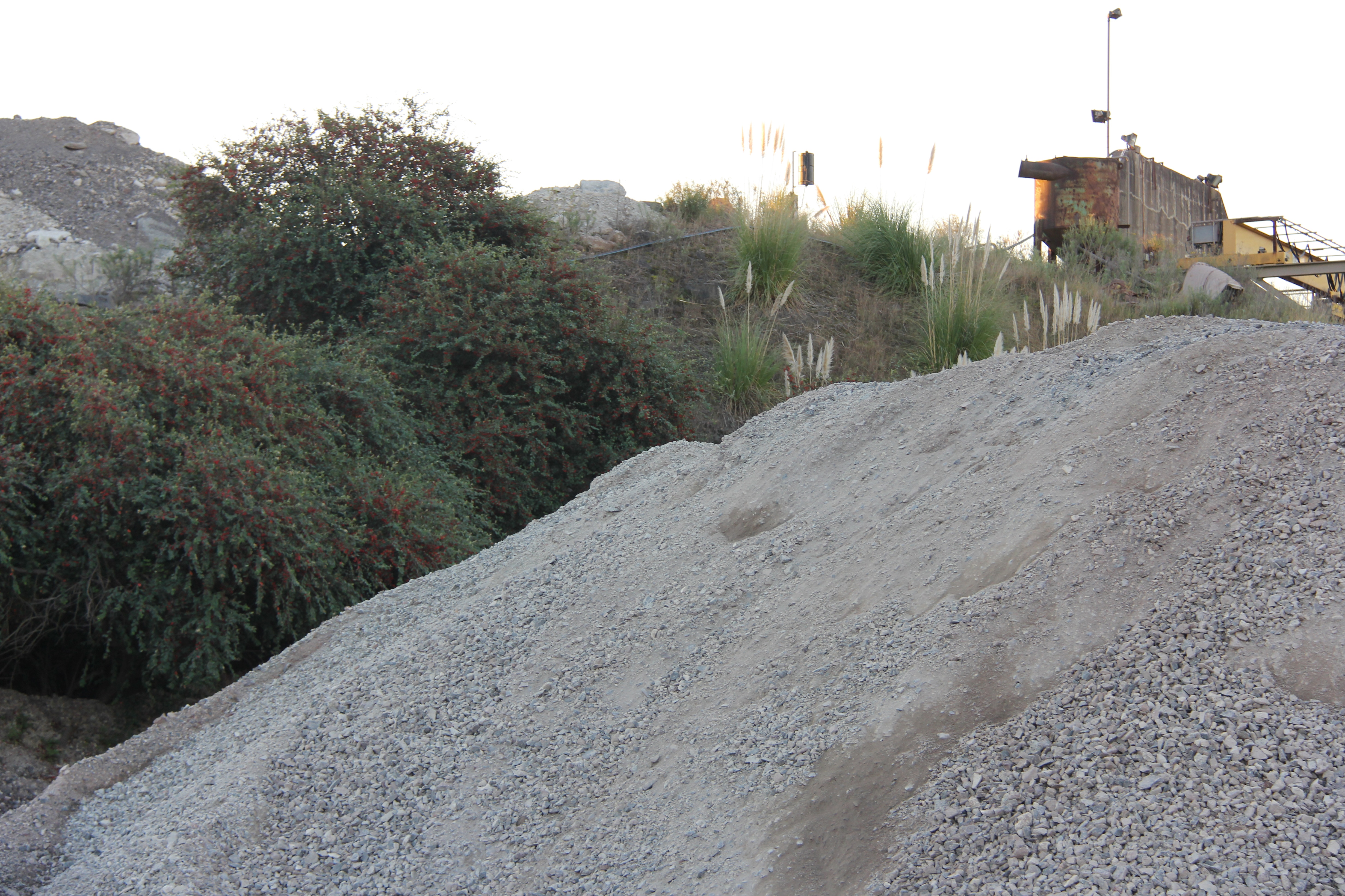 View of Calder Quarry landscape with mining area