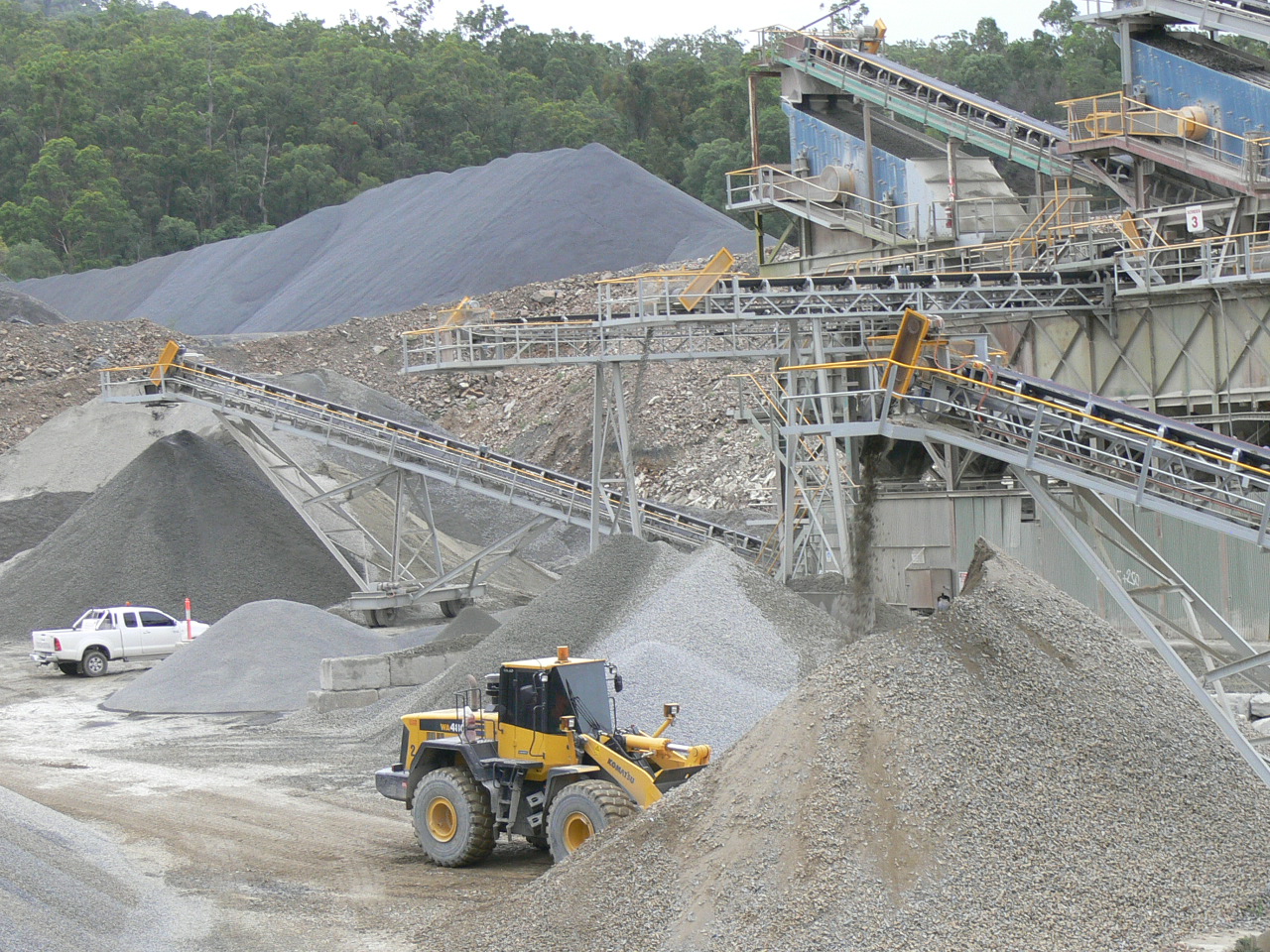 Quarry excavation at Wolffdene site