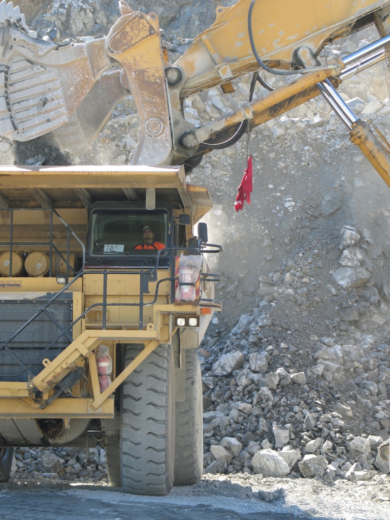 Excavator working at Red Hill Quarry site