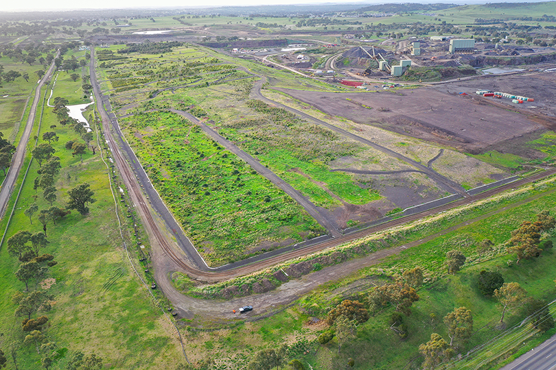 Aerial view of Wollert landfill site