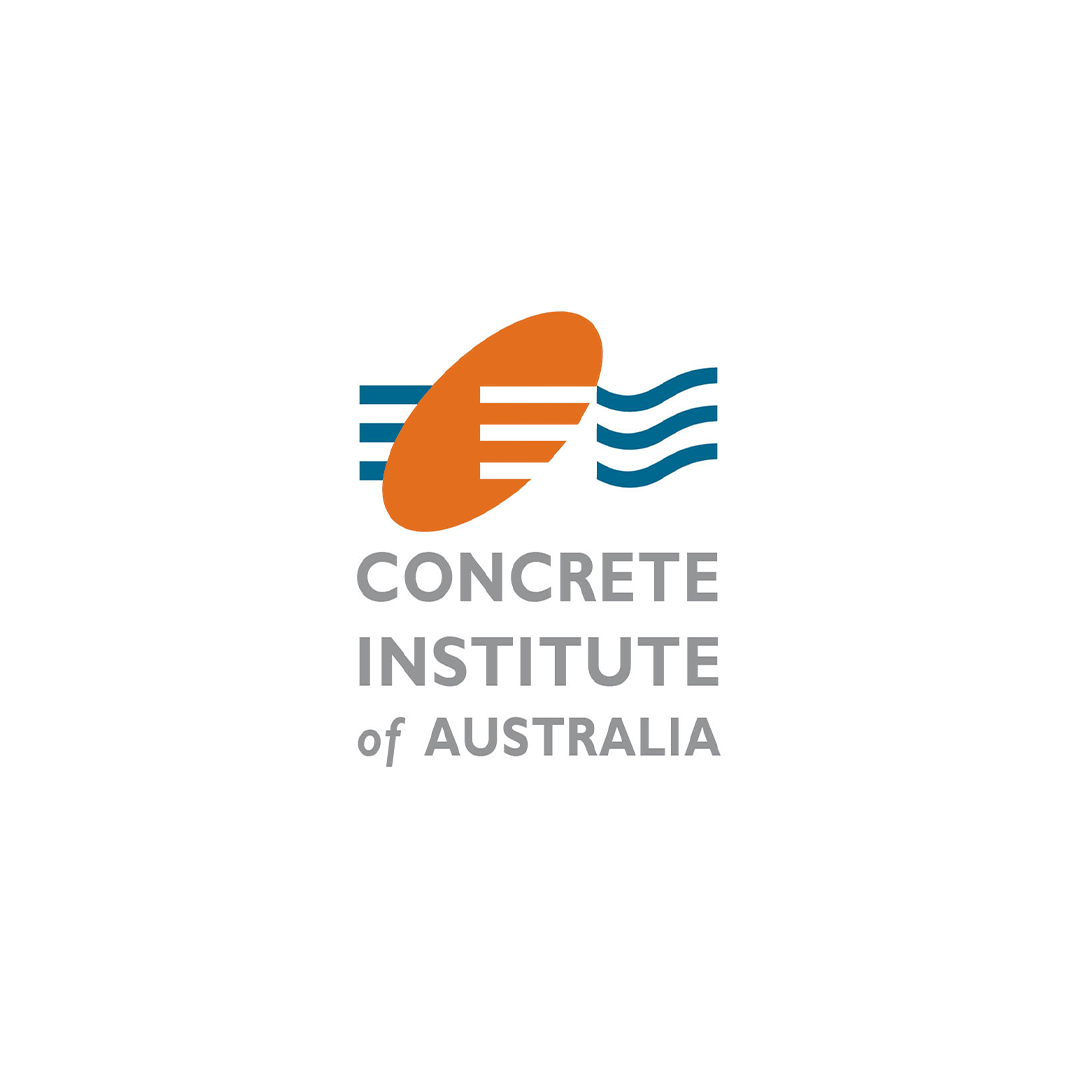 Concrete institute of Australia orange and blue logo