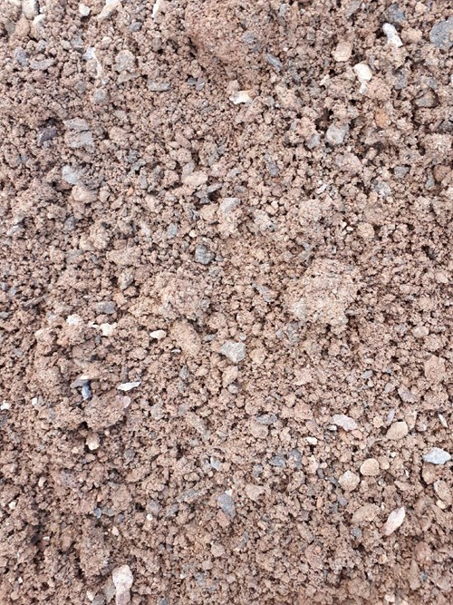 Close-up view of Bulk Fill gravel material