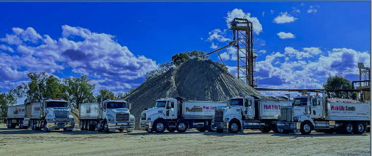 Hardcore Sands quarry operation under clear skies