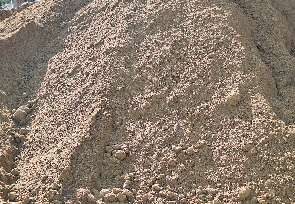 Stockpile of natural sand at Heidelberg Materials Australia quarry