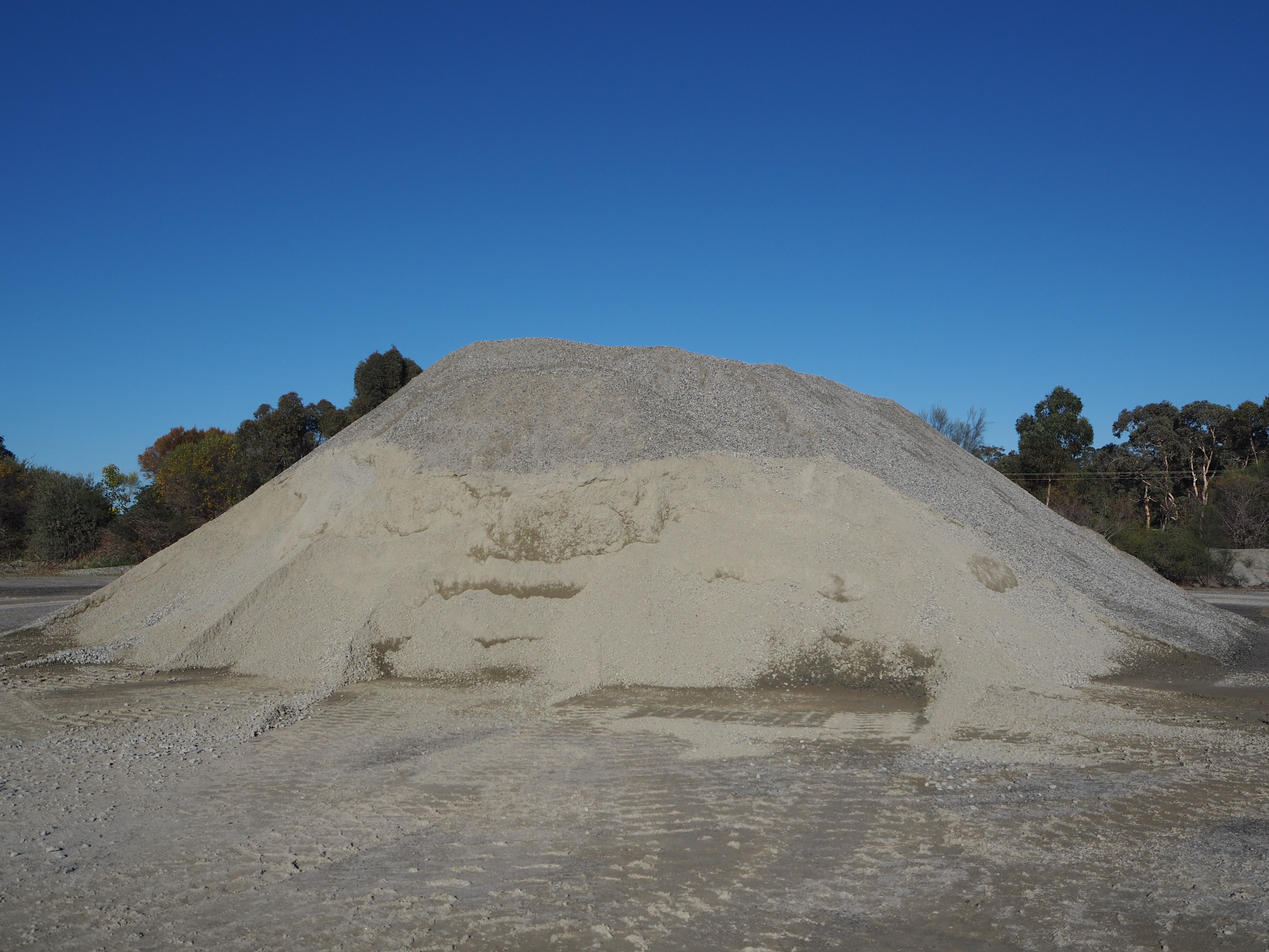 Stockpile of specified roadbase at Heidelberg Materials Australia quarry