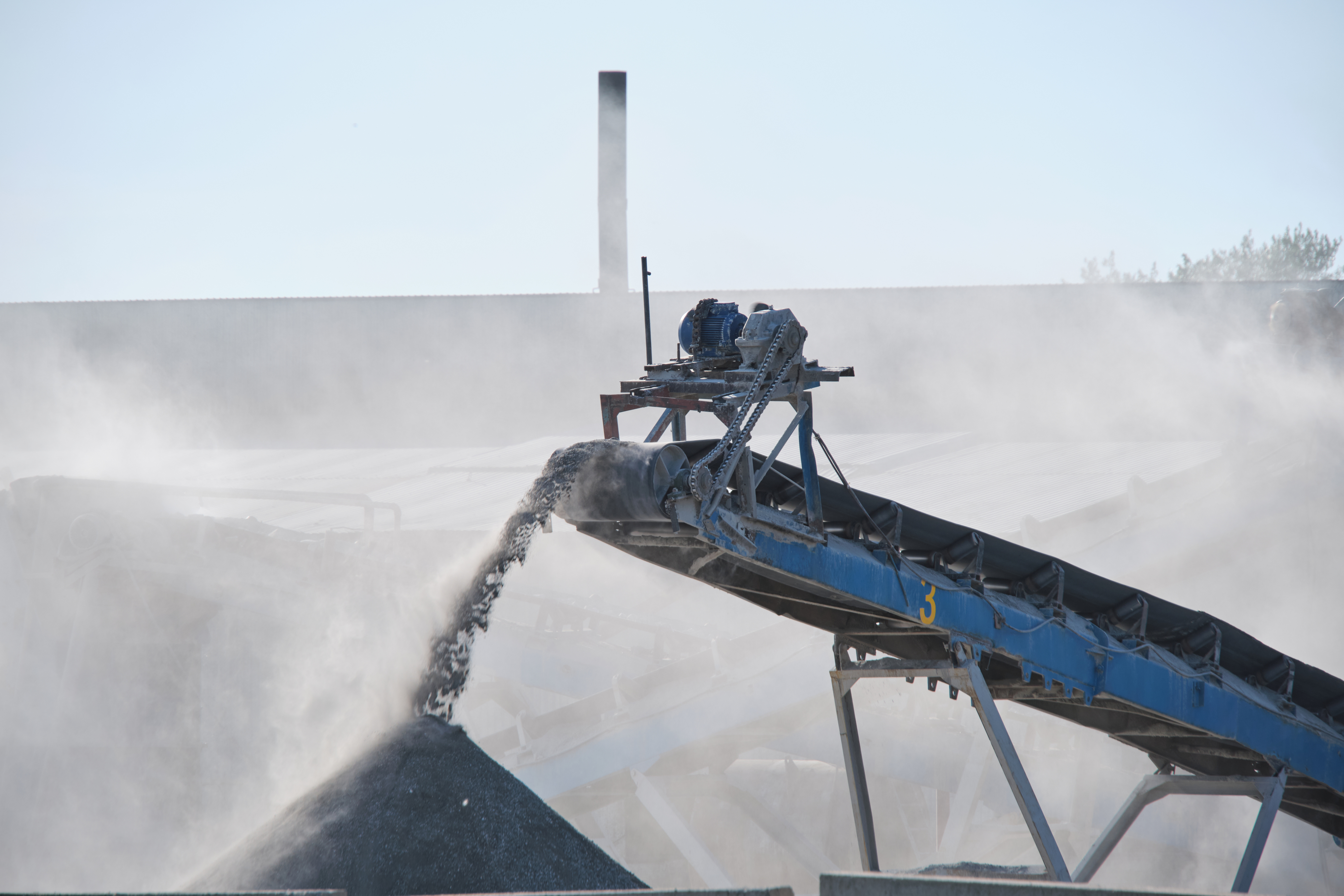 Dust in a quarry